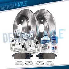 Rear Rotors Calipers Ceramic Brake Pads for 2006 - 2012 Ford Fusion MKZ Mazda 6