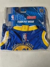 Pets First NBA Golden State Warriors Mesh Small Dog & Cat Jersey Trophy - XS 9”
