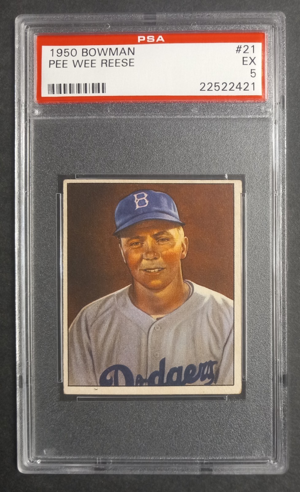 1950 Bowman - #21 Pee Wee Reese - HOF - PSA 5 EX