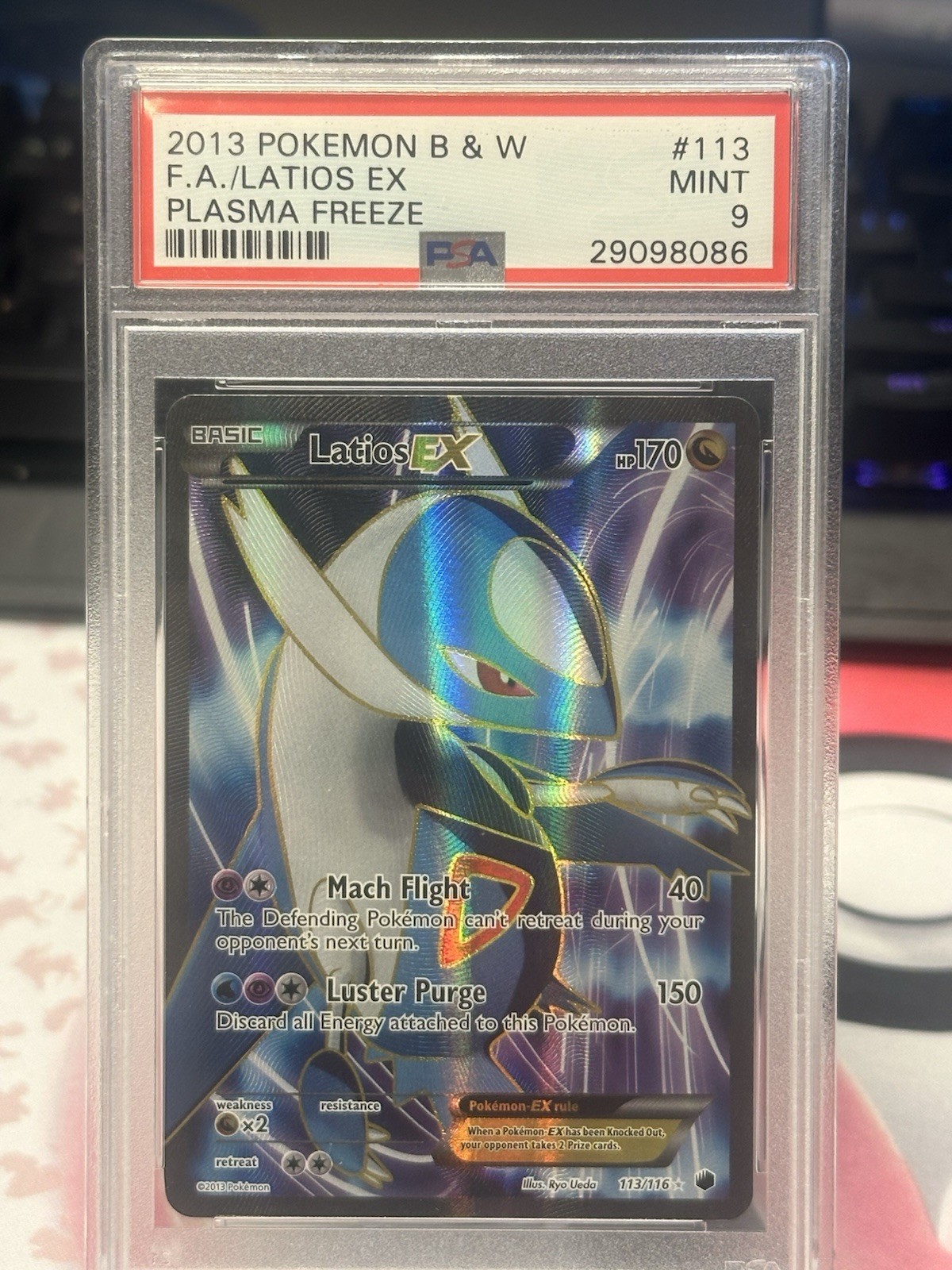 Pokemon Latios EX Plasma Freeze Full Art #113 PSA 9 Mint