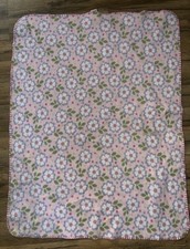 Parent  s Choice Pink Floral Reversible Baby Crib Size Blanket Bedding