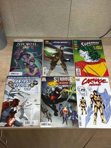 Marvel Comics Superhero Bundle x 6 vintage and new superman spider man Star Wars