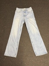 Zara Women  s High Rise Wide Leg Blue Jeans Size 6 Denim