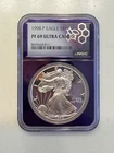 1998-P American Silver Eagle $1 NGC PF69 Ultra Cameo 1 oz .999 Silver
