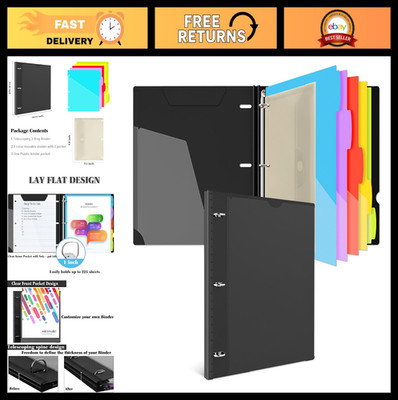 Customizable 3-Ring Project Organizer Binder, 13 Pocket, 225 Sheet Capacity, 5 C