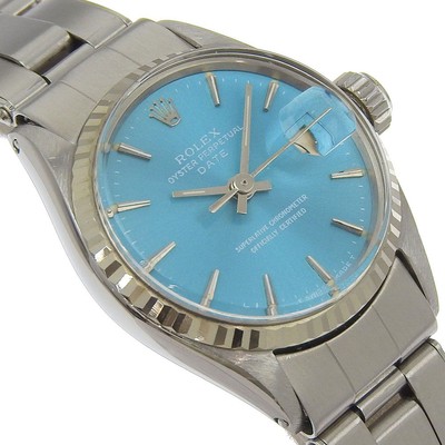 Rolex Oyster Perpetual Date 6517 cal.1130 SWISS MADE Light blue Dial Automatic