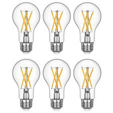 6 Pack E26 5.5W LED Edison Light Bulbs Dimmable 40W Equivalent Warm White 2700K