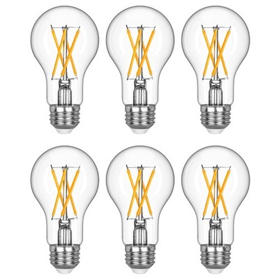 6 Pack E26 5.5W LED Edison Light Bulbs Dimmable 40W Equivalent Warm White 2700K
