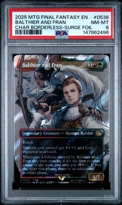 2025 MTG FINAL FANTASY CHARACTER BORDERLESS-SURGE FOIL BALTHIER AND FRAN PSA 8 | eBay 2025 MTG FINAL FANTASY CHARACTER BORDERLESS-SURGE FOIL BALTHIER AND FRAN PSA 8 | eBay
