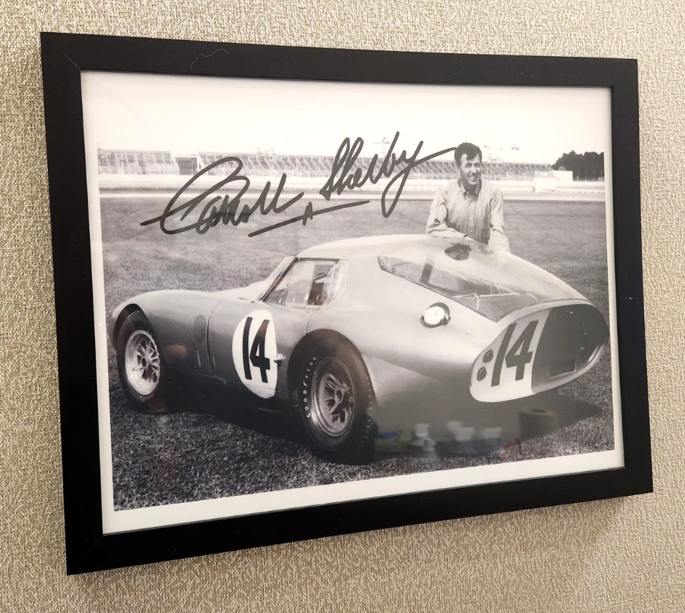 Framed Carroll Shelby Signed Reprint – Daytona Coupe CSX9000 8.5x11 - Image 3 of 4
