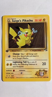 lt. surge's pikachu pokemon card value (055/217) [Mega Evolution: Ascended Heroes] this attack does 10 damage plus 20 more damage Lt. Surge's Pikachu (LV.15) -