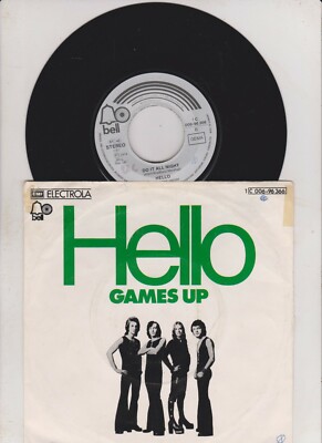 Hello: Games up / Do it all Night (bell 96366) Single 1974