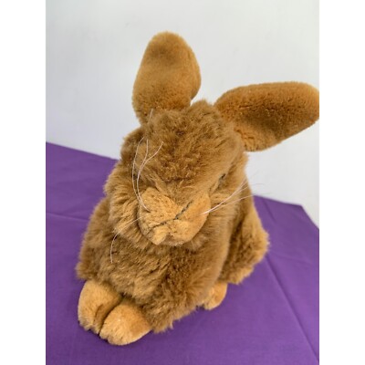 Brown Bunny White Tail Brown Plastic Eyes Clear Plastic Whiskers