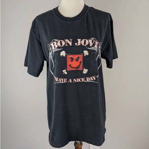 Bon Jovi Medium Black Have A Nice Day Band Tour T Shirt Vintage Ebay