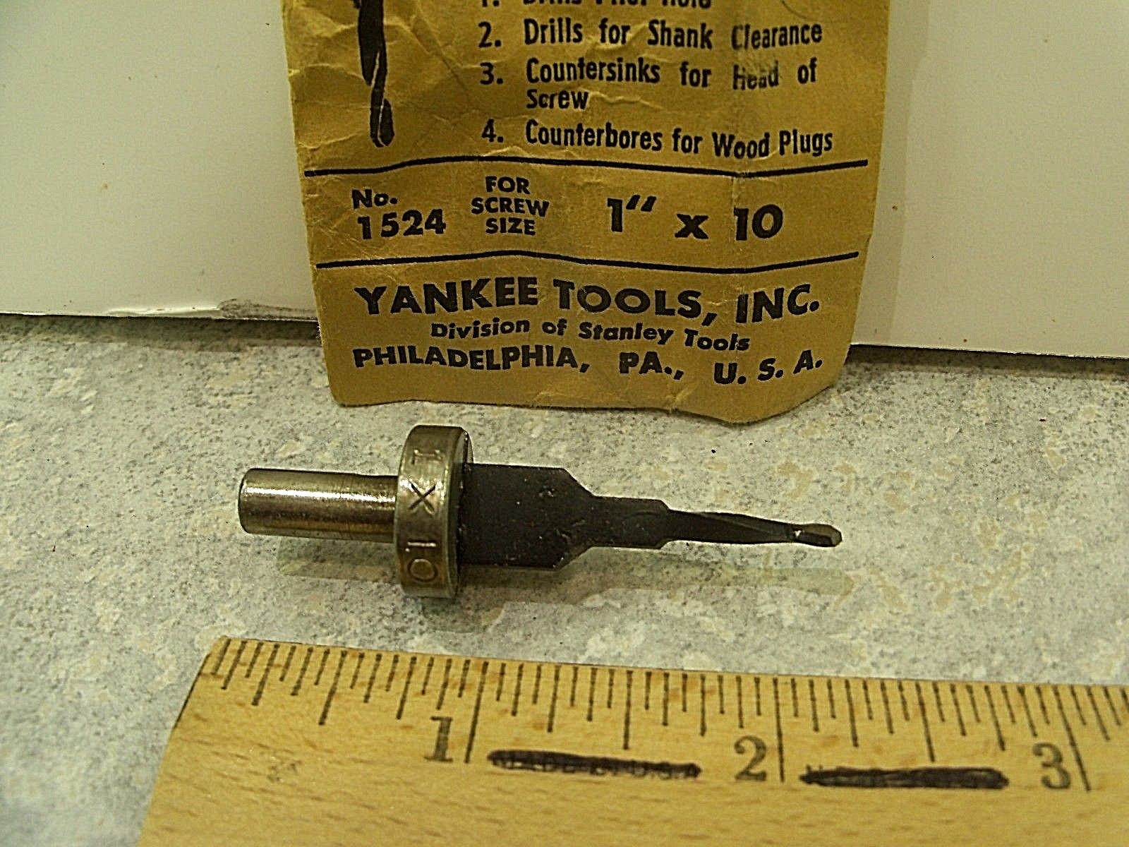 Stanley ScrewMate 1524 Drill Bit 1" x 10 Screw Sink Countersink eBay