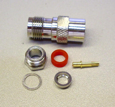 1 Stück TNC-Buchse für RG 58U, Lötversion  (M3636)