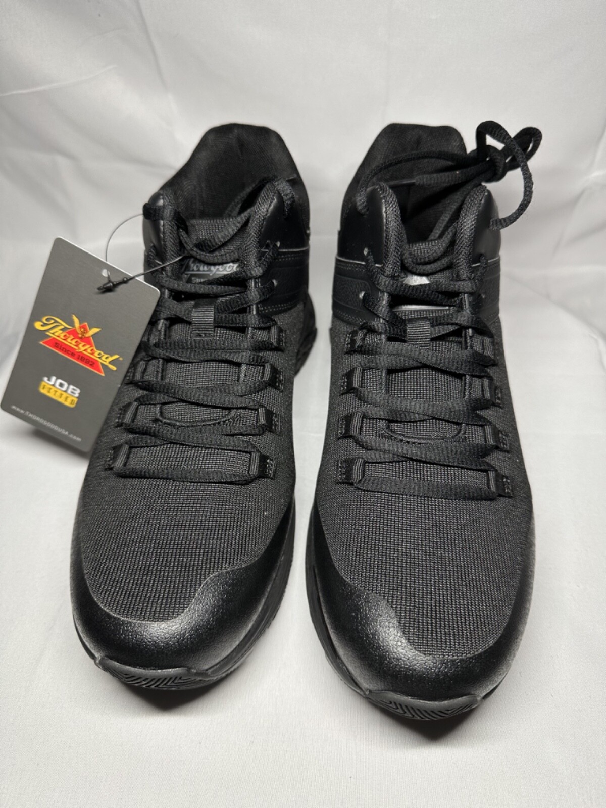 Thorogood Black Mid Nano Safety Toe Work Boots for Men