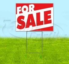 FOR SALE 18x24 Yard Sign Corrugated Plastic Bandit Lawn USA