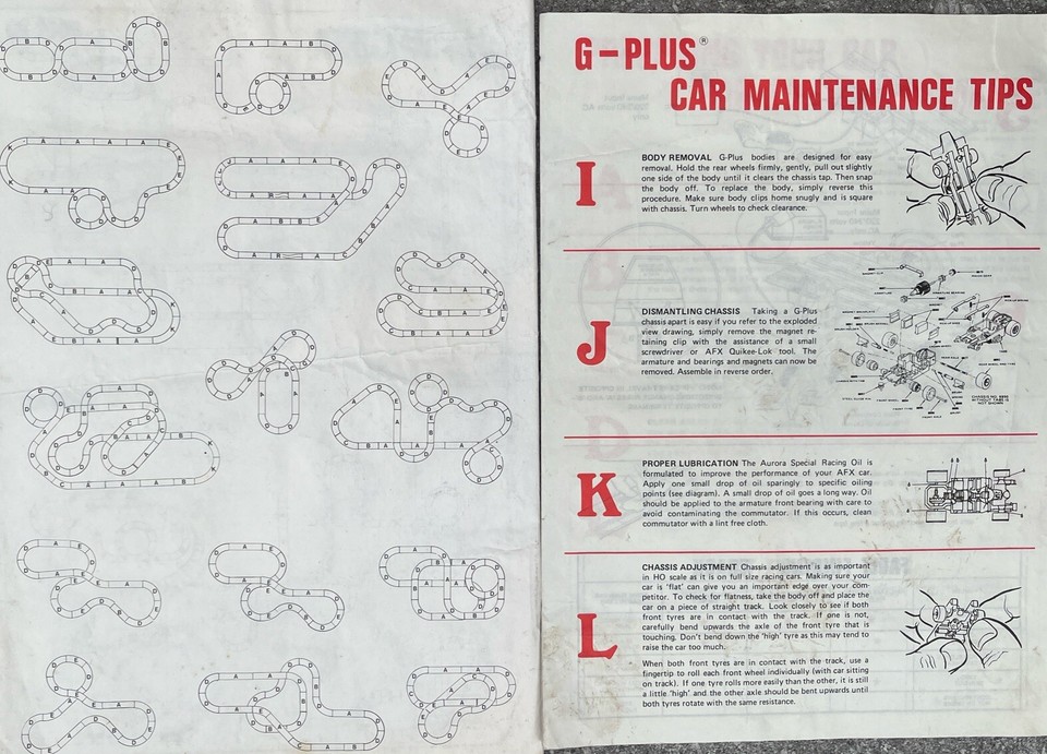 Aurora AFX User Owner's Manual Instructions Slot Car + Track & Circuits