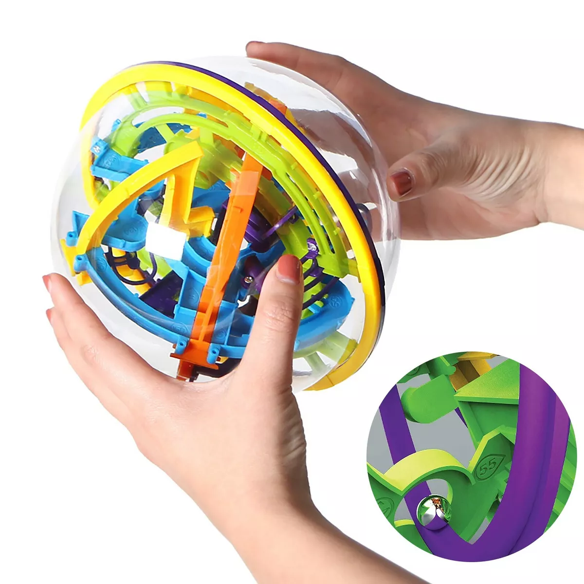 Magical Intellect Maze Ball 100 Steps Balance Perplexus Magnetic Ball  Marble Puzzle Game Toy Gift for