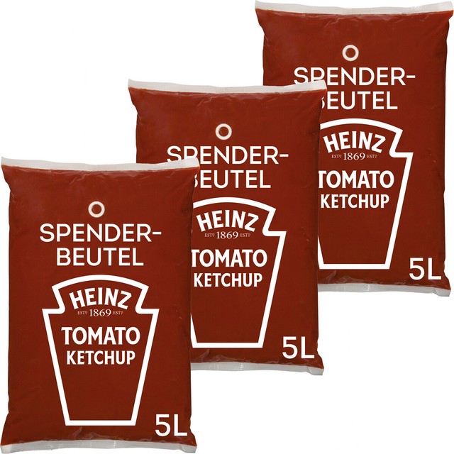 Heinz Tomato Ketchup Dispenser Pouches 3x5.8kg for sale online eBay
