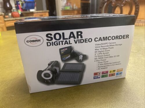 Cobra Dual Solar Panel Digital Video Camera HDVC 6000 Solar Brand new - Zdjęcie 1 z 3