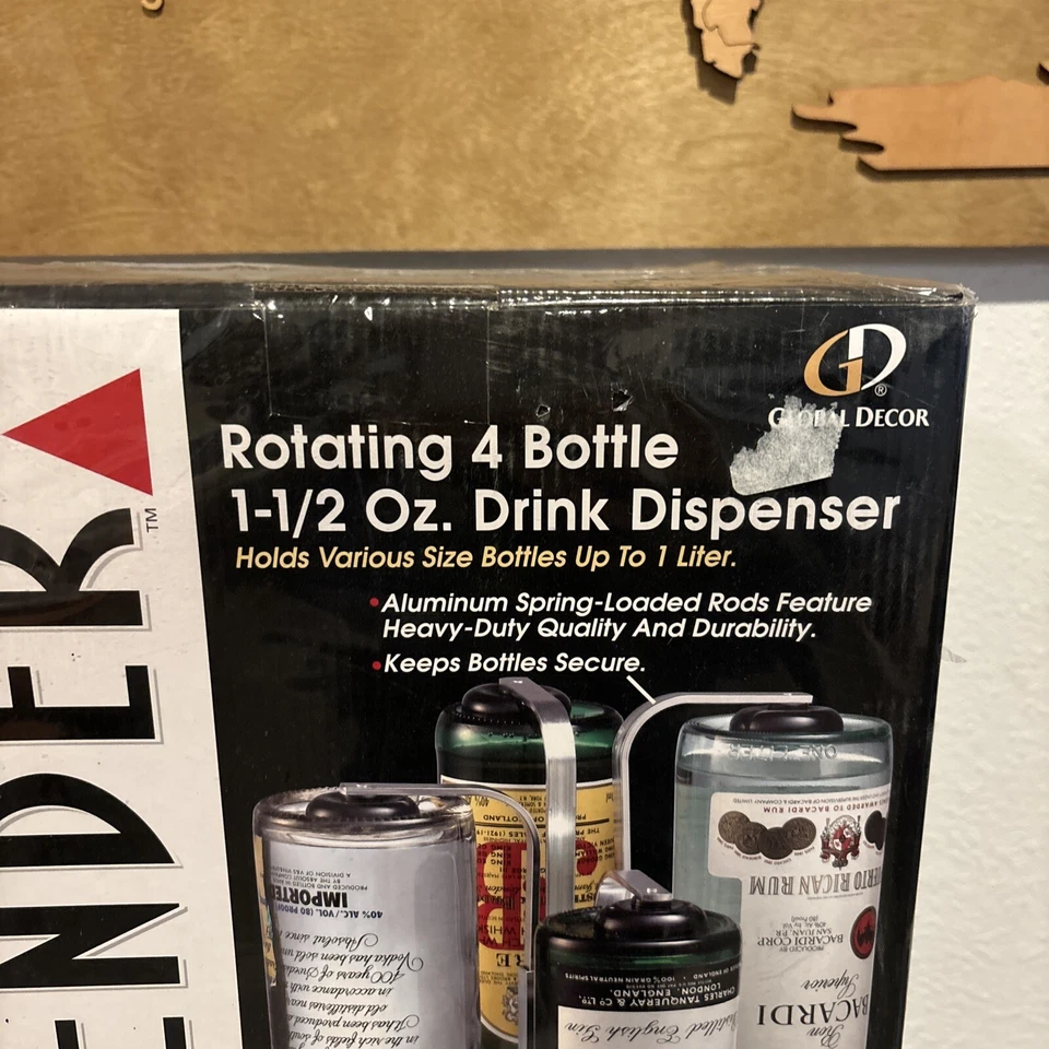 Dispensador de licor Bar-Tender 4 botellas vino cerveza alcohol bebida bar bebida SELLADO Foto 2 de 4