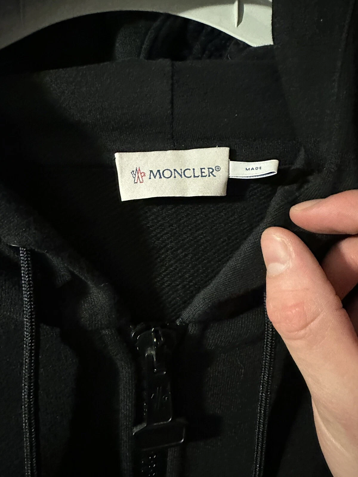 OFF WHITE Felpa con cappuccio MONCLER x bianco sporco taglia 7