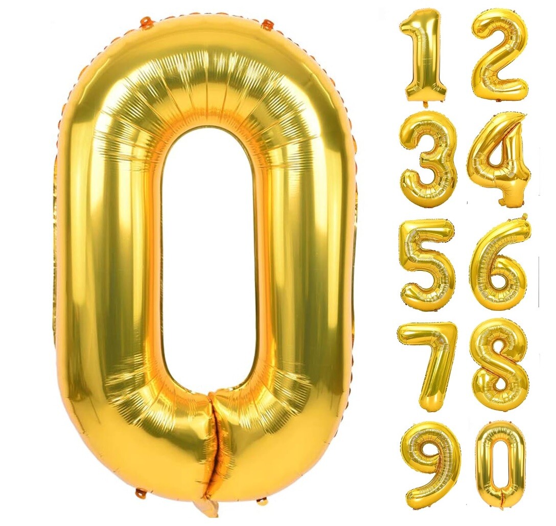 Doré Ballons Anniversaire 60 Ans, 40"(101Cm) Ballon 60 An, Ballon 60 Chiffre Anniversaire Geant