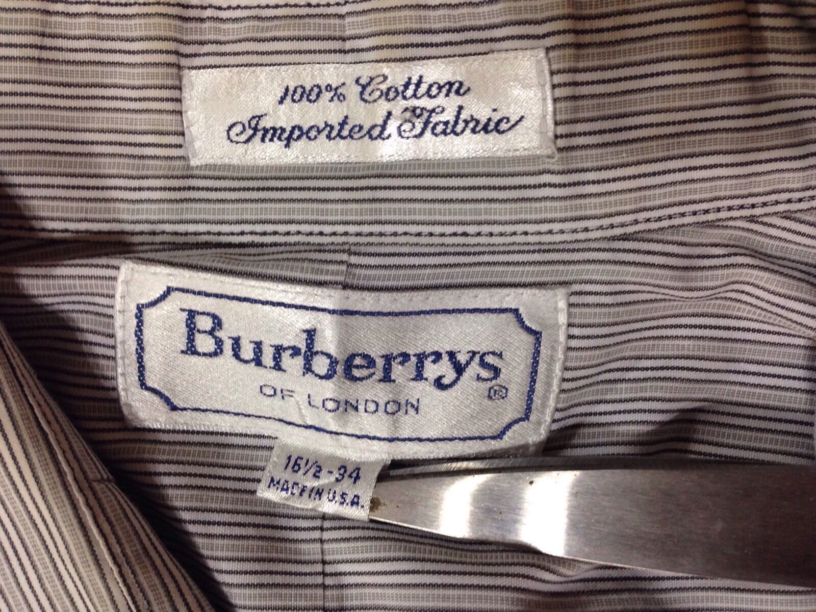 Burberrys Of London LS Button Front Shirt French … - image 6