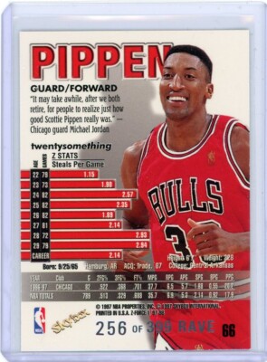 1997-98 Skybox Z-Force Basketball Rave #66 Scottie Pippen #256/399 