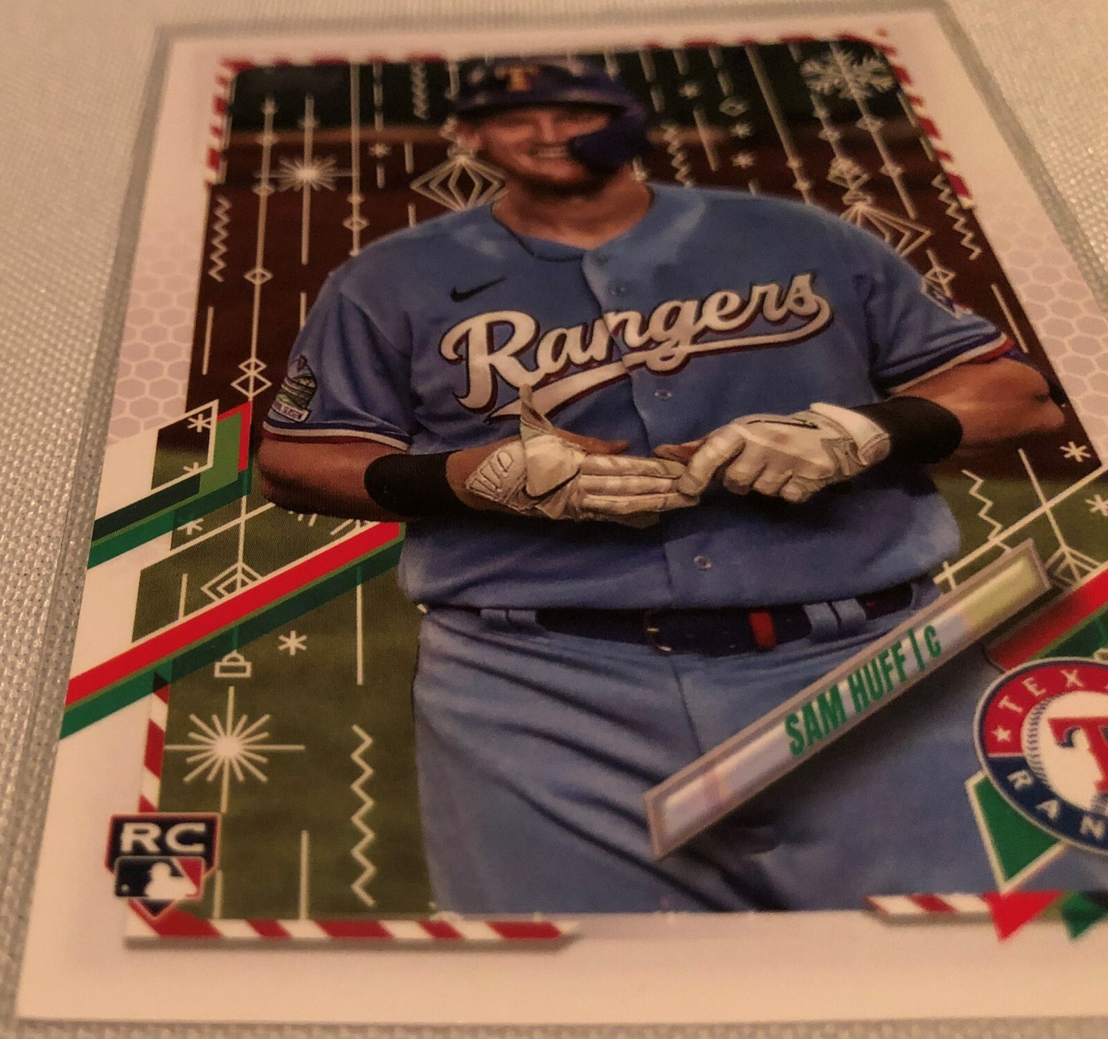 2021 Topps Holiday Walmart Baseball Sam Huff Texas Rangers Rookie #HW ...