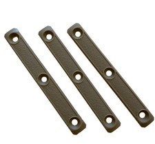 Pack of 3  FDE M-LOK rail 5" cover grip panels - TAN 3-slot For MLOK rails