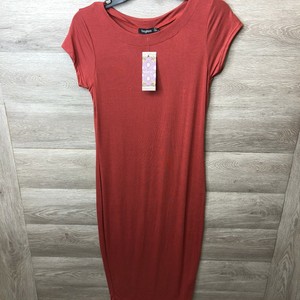 cap sleeve jersey bodycon midi dress