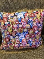 Handmade Throw Pillow Matryoshka Russian Nesting Doll