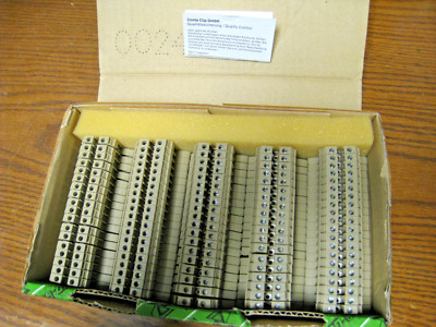 LOT OF 97 NIB CONTA-CLIP 1030.2 SRK2.5 BEIGE TERMINAL BLOCKS