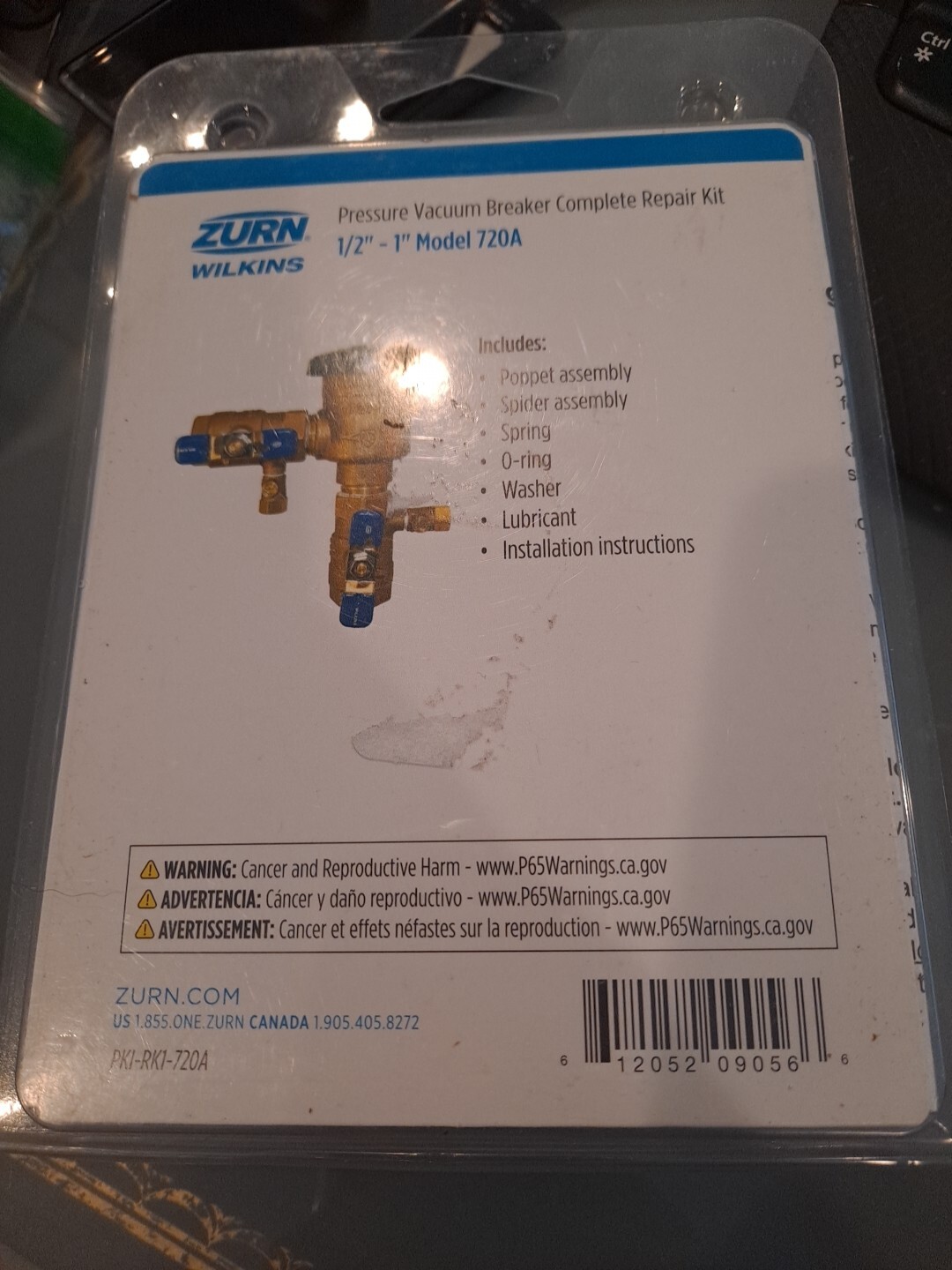 Zurn Wilkins 720A Pressure Vacuum Breaker Repair Kit (PKIRK1720A FREE