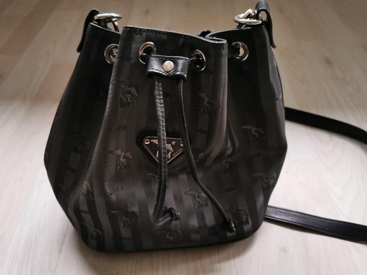 Maison Mollerus Beuteltasche schwarz/Metallic