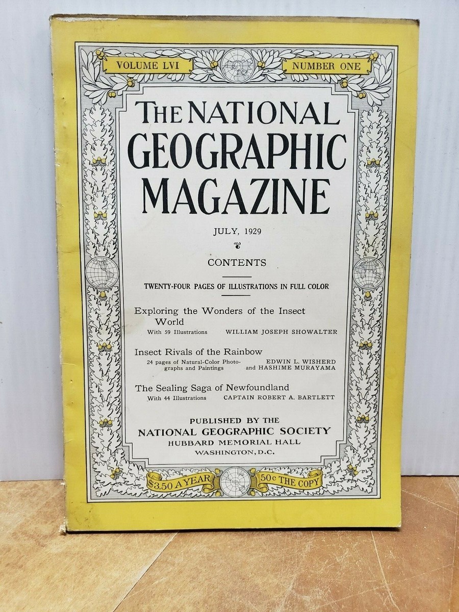 National Geographic Volume LVI Number ONE JULY 1929 (FC47-1) | eBay