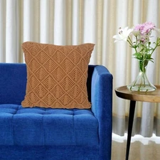 LIVINPARADISE | Macrame Cushion Cover | Woven Boho Cushion Cover | Home Décor | 