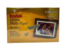 Kodak Ultima Photo Paper Package 100 Sheets High Gloss 4x6" Colorlast