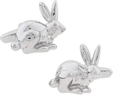 MRCUFF Easter Bunny Rabbit Pair Cufflinks in a Presentation Gift Box & Polishing