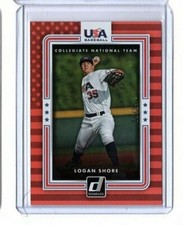 2016 Panini Donruss USA Collegiate National Team Red 8/99 Logan Shore #USA-24