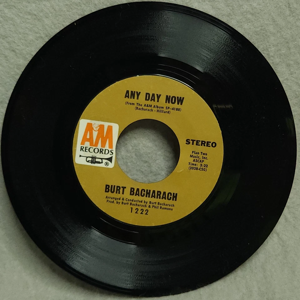 Burt Bacharach A House Is Not A Home Any Day Now 45 rpm 1970 - Image 3 of 4