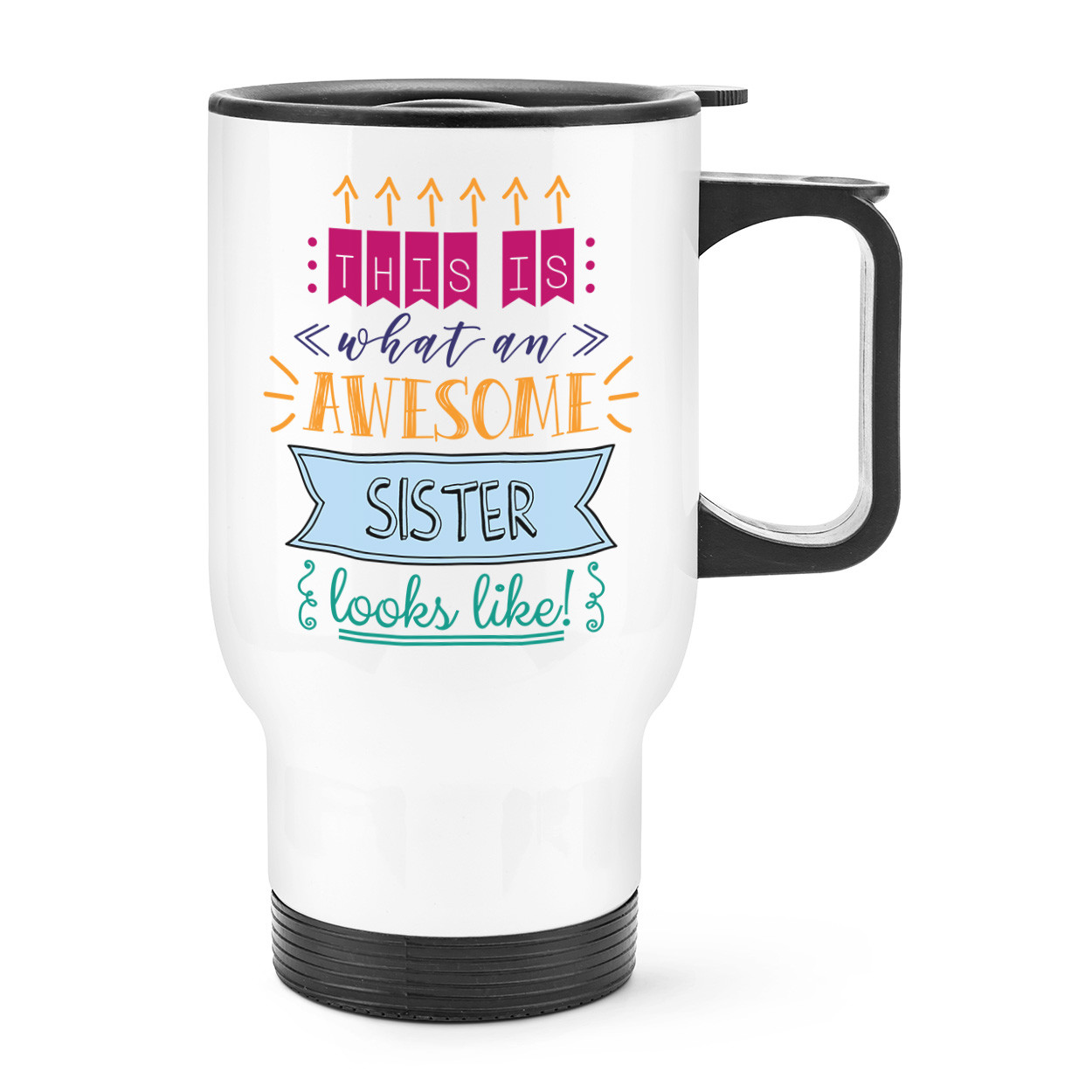 This Is What An Awesome Sister Looks Like Travel Mug Cup With Handle - Thermal