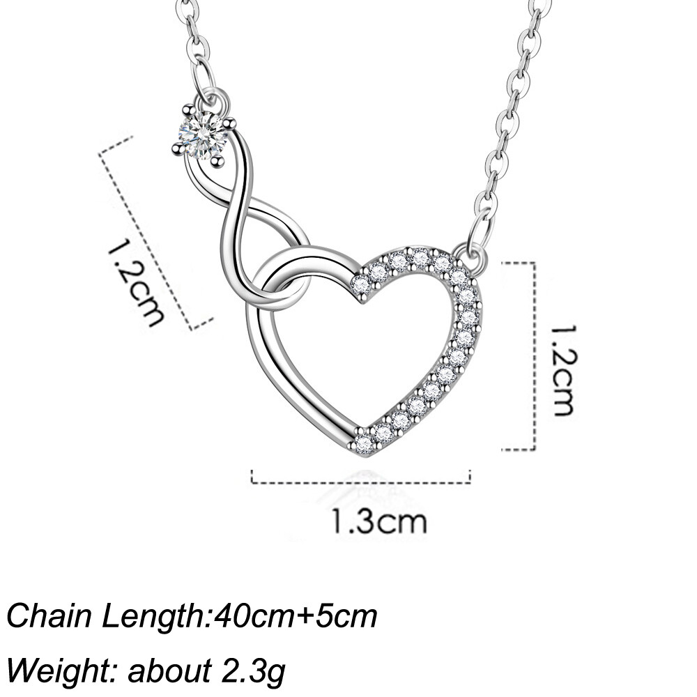 Valentines Day Gift For Her Wife 925 Sterling Silver Eternal Love Heart