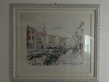 DINO COSTANTINI - RIO DI BURANO - CM. 50 x 60 - PASTELLI SU CARTA - ANNO 1976