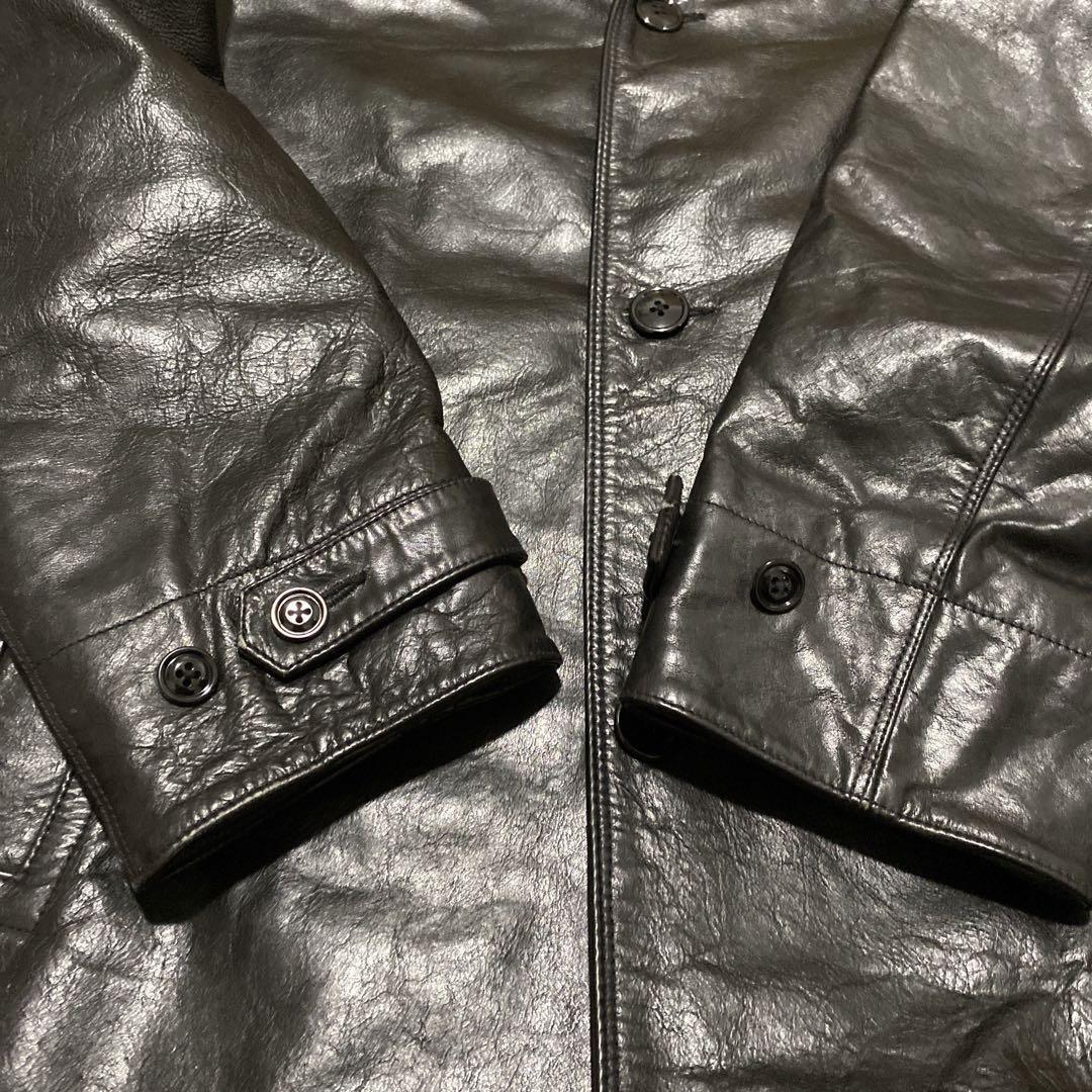 90S Old Gap Leather Car Court Nomura Wearing Jacket XL Men's 90S Old Gap Leather Car Court Nomura Wearing Jacket XL Men's
