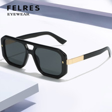 Men Women Square Outdoor Sunglasses Driving Large Frame Retro Glasses UV400 New