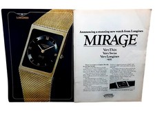 1981 Longines Mirage Watch Print Ad – Vintage Swiss Quartz Gold Timepiece Ad